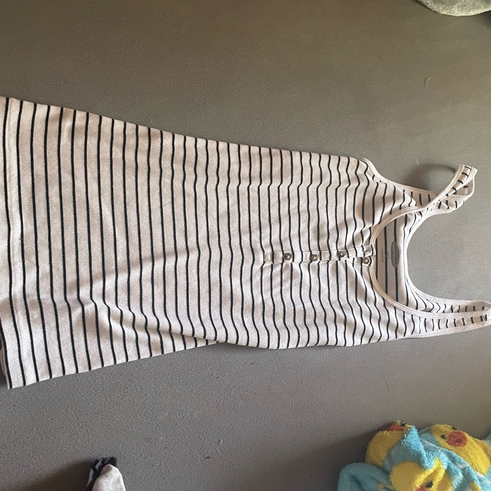 Slim stripped tank size xs